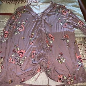Maurices Lace-Up Top (2X)